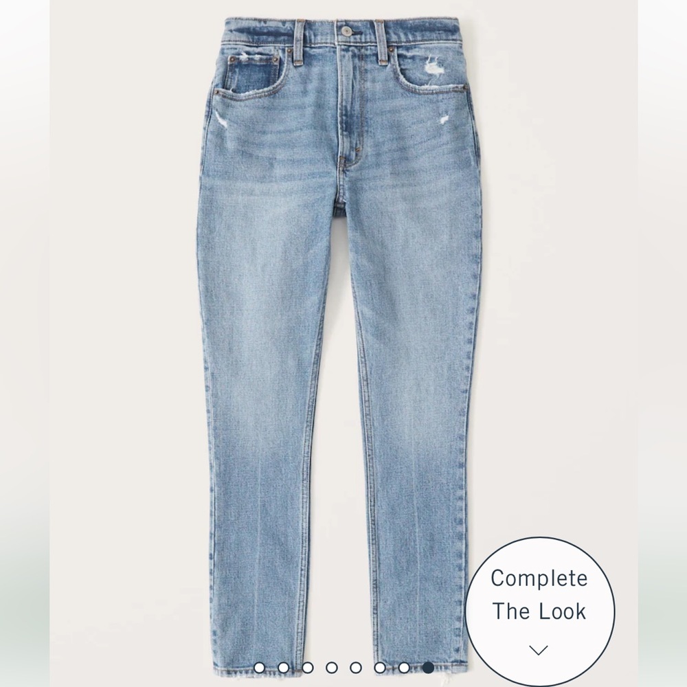 Abercrombie & Fitch NWOT curve love the skinny high rise denim light wash jeans